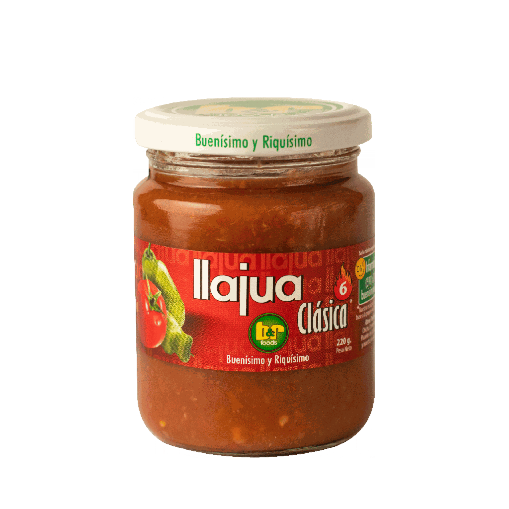 B&amp;R Foods Llajua Clásica Ahumada / Smoked Classic Hot Sauce, 7.7 oz. (220 g.) Jar